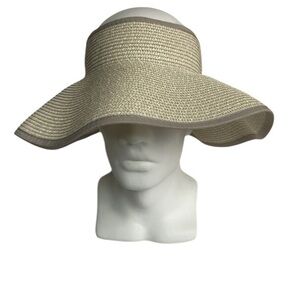NEW San Diego Hat Co Roll Up Packable Sun Visor tan/beige OS‎